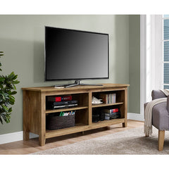 TV Stand for TVs up to 65" Barnwood Clean Lined Silhouette and Neutral Solid Finish