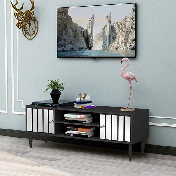 Solid Wood TV Stand for TVs up to 65" Cable Management