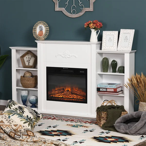 TV Stand for TVs up to 68 with Fireplace Included Cable Management