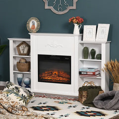 TV Stand for TVs up to 68 with Fireplace Included Cable Management