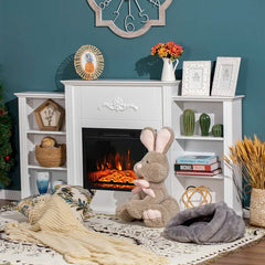 TV Stand for TVs up to 68 with Fireplace Included Cable Management