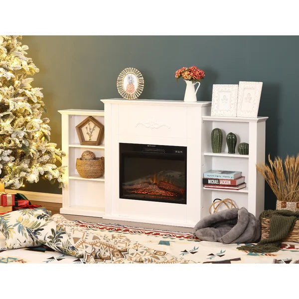 TV Stand for TVs up to 68 with Fireplace Included Cable Management
