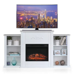 TV Stand for TVs up to 68 with Fireplace Included Cable Management