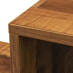 Rustic Brown TV Stand for TVs up to 78" Double L-Shaped Stand