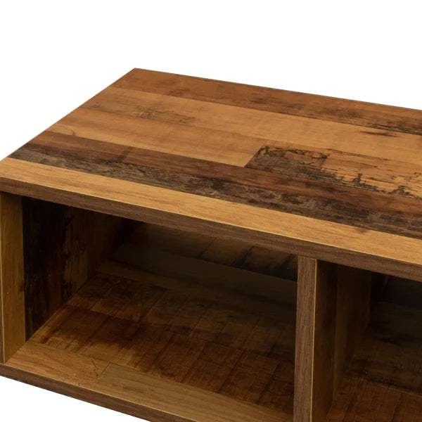 Rustic Brown TV Stand for TVs up to 78" Double L-Shaped Stand