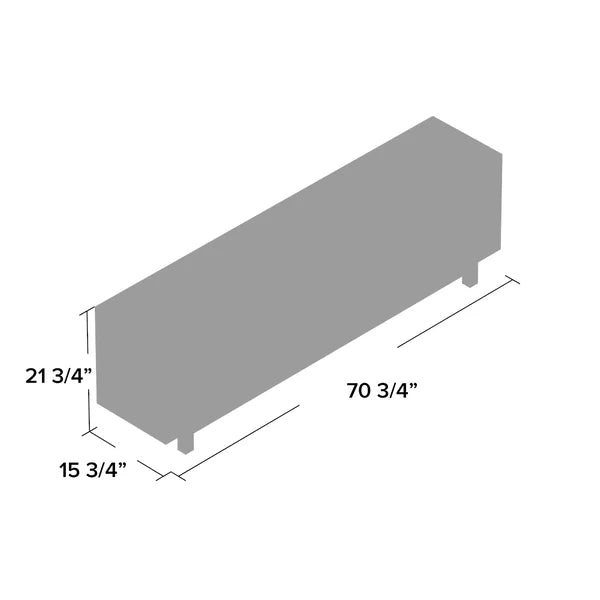 TV Stand for TVs up to 78" Four Covered Compartments for Storage and Organization