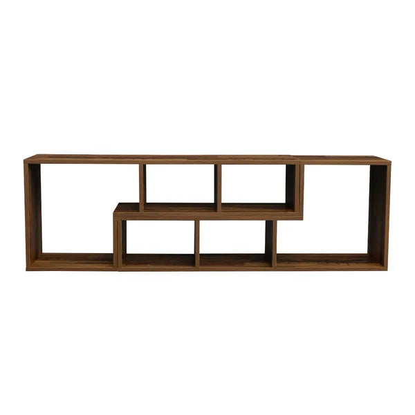 Rustic Brown TV Stand for TVs up to 78" Double L-Shaped Stand
