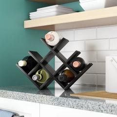 Tabletop Wine Bottle Rack in Espresso Stain Simplistic and Functional, this Wine Bottle Rack