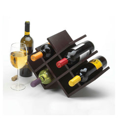 Tabletop Wine Bottle Rack in Espresso Stain Simplistic and Functional, this Wine Bottle Rack