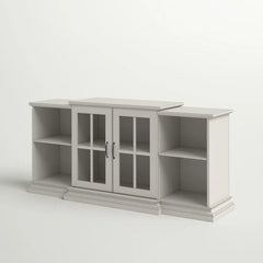 Antique White Taft TV Stand for TVs up to 65" Adjustable Shelves Solid Engineered Wood
