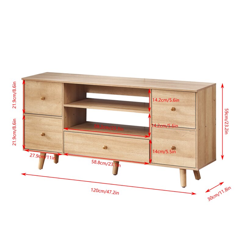 TV Stand for TVs up to 50" Uses a Delicate Design Easy to Pull Comfortable