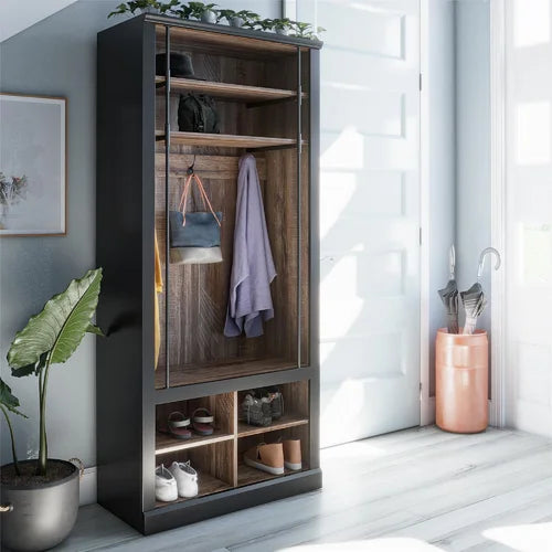 Tamera 32'' Wide Hall Tree with Bench and Shoe Storage Design