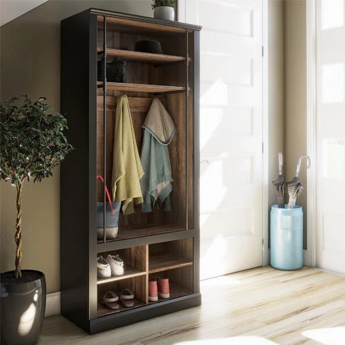 Tamera 32'' Wide Hall Tree with Bench and Shoe Storage Design