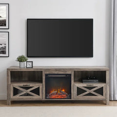 Tansey TV Stand for TVs up to 85" with Fireplace Included with Cable Management Farmhouse Charm