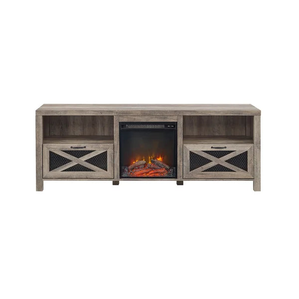 Tansey TV Stand for TVs up to 85" with Fireplace Included with Cable Management Farmhouse Charm