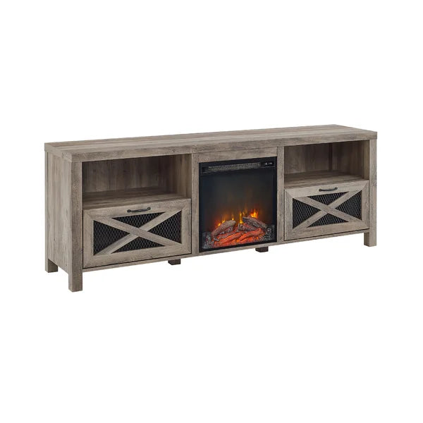 Tansey TV Stand for TVs up to 85" with Fireplace Included with Cable Management Farmhouse Charm