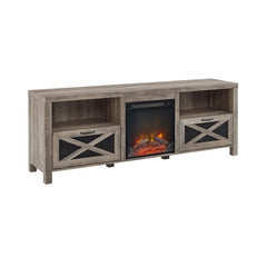 Tansey TV Stand for TVs up to 85" with Fireplace Included with Cable Management Farmhouse Charm
