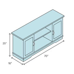 Tansey TV Stand for TVs up to 85" with Fireplace Included with Cable Management Farmhouse Charm