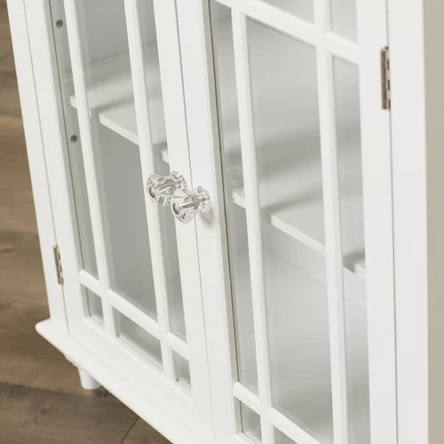 White Taryn 26.5'' W x 34'' H x 12.5'' D Free-Standing Bathroom Cabinet
