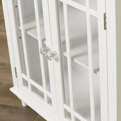 White Taryn 26.5'' W x 34'' H x 12.5'' D Free-Standing Bathroom Cabinet