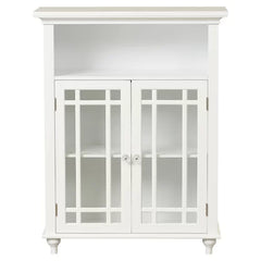 White Taryn 26.5'' W x 34'' H x 12.5'' D Free-Standing Bathroom Cabinet
