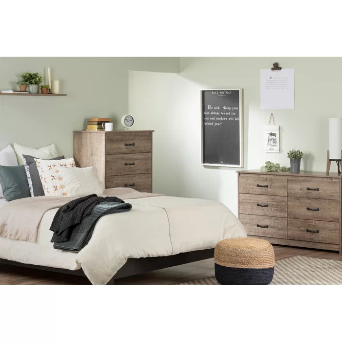 Weathered Oak Tassio 5 Drawer 29.75'' W Chest Easy Assembly