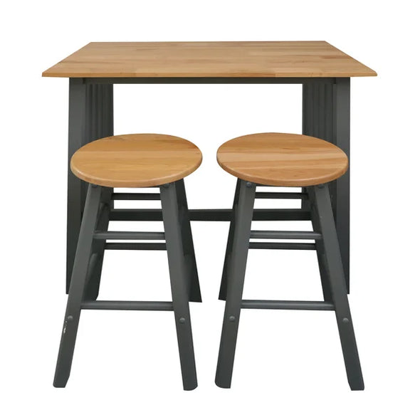 Tayel 23.5'' Wide Kitchen Island Set with Solid Wood Top (Set of 3)