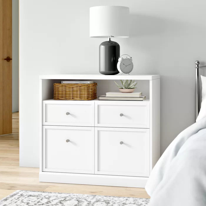 Solid Wood Teannan 30.12'' Tall Accent Cabinet Perfect Organize