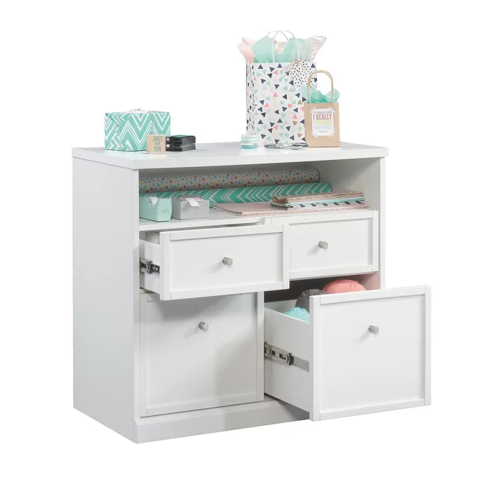 Solid Wood Teannan 30.12'' Tall Accent Cabinet Perfect Organize