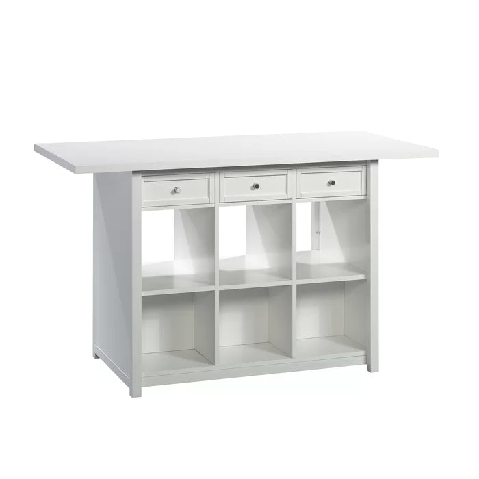 Teannan 60'' x 30'' Craft Table Six Open Shelves Provide Space for Cra <div  class=aod_buynow></div>– Inhomelivings