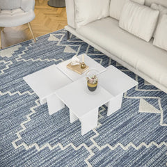 Teasley 4 Piece Coffee Table Set with Tray Top Contemporary Style Perfect for Living Room