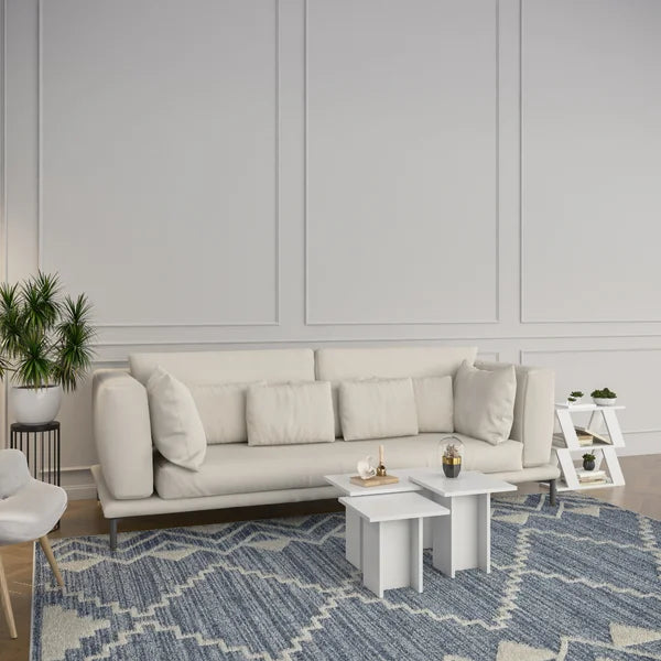 Teasley 4 Piece Coffee Table Set with Tray Top Contemporary Style Perfect for Living Room