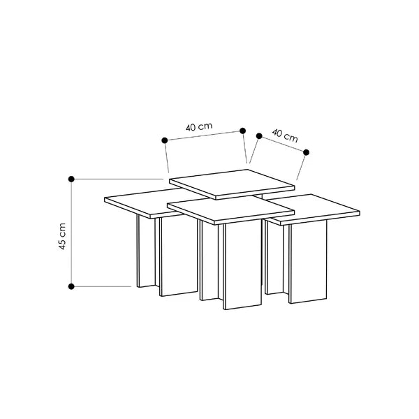Teasley 4 Piece Coffee Table Set with Tray Top Contemporary Style Perfect for Living Room
