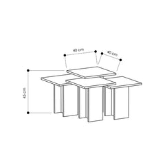 Teasley 4 Piece Coffee Table Set with Tray Top Contemporary Style Perfect for Living Room