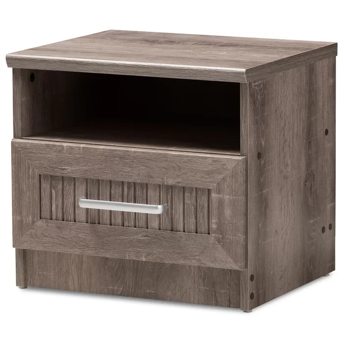 Teixeira 16.93'' Tall 1 - Drawer Nightstand in Oak Brown