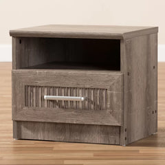 Teixeira 16.93'' Tall 1 - Drawer Nightstand in Oak Brown