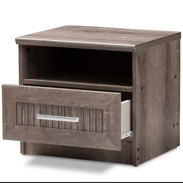 Teixeira 16.93'' Tall 1 - Drawer Nightstand in Oak Brown