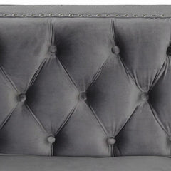 1 - Wide Tufted Velvet Armchair 38.5'' Modern transitional design