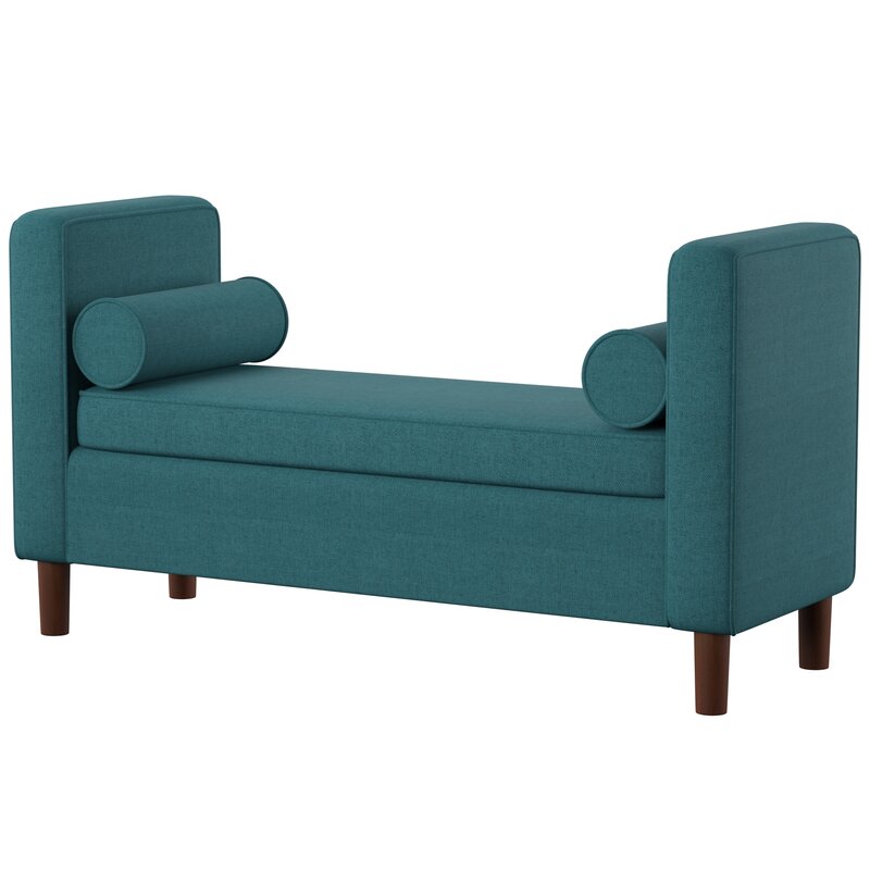 Telesphorus upholstered flip cheap top storage bench