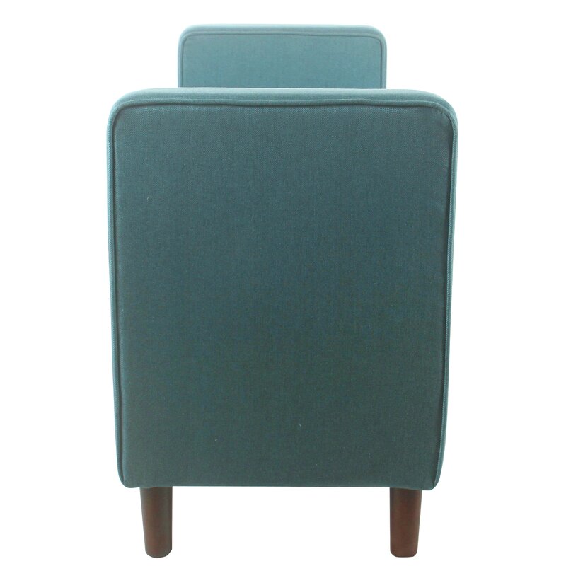 Telesphorus Upholstered Flip Top Storage Bench Features a Clean Lined Frame