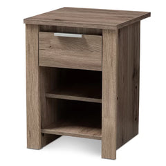 Tellier 21.65'' Tall 1 - Drawer Nightstand in Oak Brown Modern and Contemporary Design