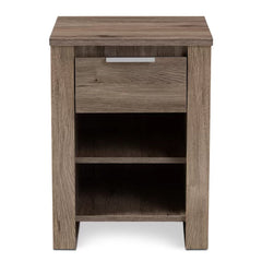 Tellier 21.65'' Tall 1 - Drawer Nightstand in Oak Brown Modern and Contemporary Design