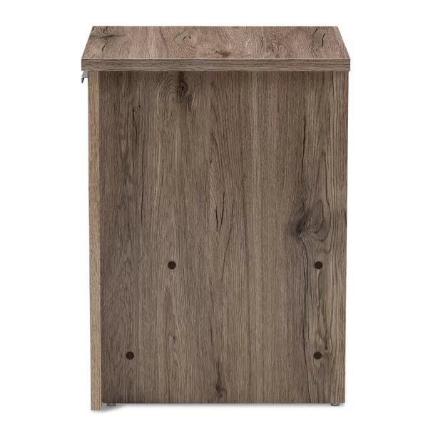 Tellier 21.65'' Tall 1 - Drawer Nightstand in Oak Brown Modern and Contemporary Design