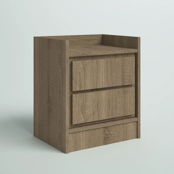 Natural Teri 18.5'' Tall Nightstand Rustic and Modern Design Perfect for Bedside
