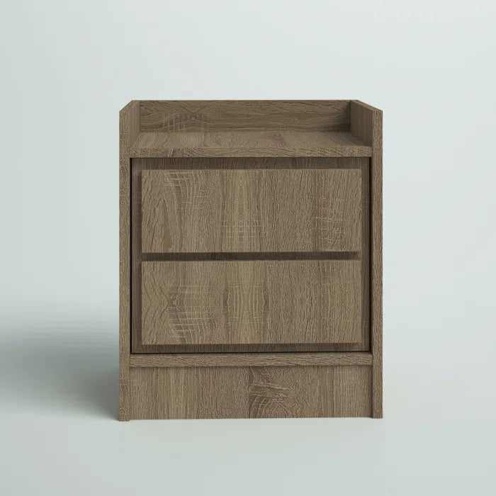 Natural Teri 18.5'' Tall Nightstand Rustic and Modern Design Perfect for Bedside