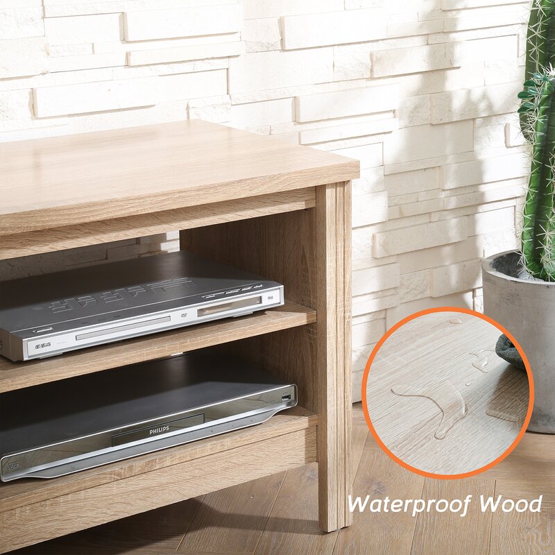 Oak Terraza TV Stand for TVs up to 65" Crafted from the Classic Finish