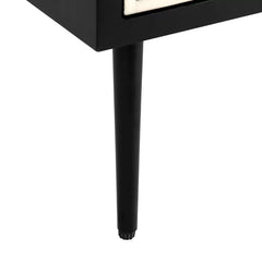 Tessie 20.86'' Tall 2 - Drawer Nightstand in Black Perfect for Bedside