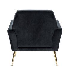 30.5'' Wide Tufted Velvet Armchair Geometric Silhouette Button Tufted Back Square Arms