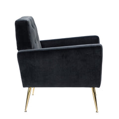 30.5'' Wide Tufted Velvet Armchair  Solid and Engineered Wood