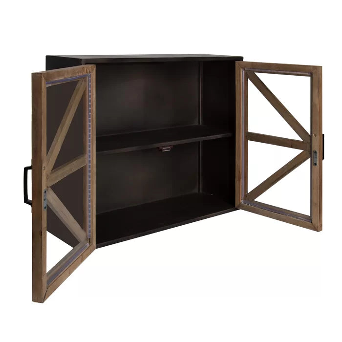 Thadine 19.75'' Tall Wood 2 - Door Accent Cabinet Wall-Mounted Storage Cabinet
